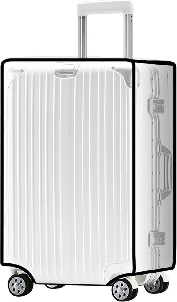 FF1 Luggage Protector Suitcase Cover PVC Bag Dust Proof Travel Suitcase Fits Most 26"