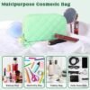 Small Travel Makeup Bag Waterproof Silicone Toiletry Bag for Women Men Green Cute Cosmetic Bags Mini Zipper Makeup Pouches for Purse Pretty Gifts for Teacher Mom Sister Girlfriend - Image 6