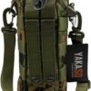 Tactical Molle Water Bottle Holder Pouch Hydration Carrier Bag Tactical EDC Water Bottle Carrier with Detachable Shoulder Strap for Hiking Camping Outdoor Sport Travel - Image 3