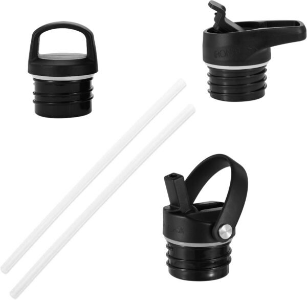 IRON °FLASK Camping & Hiking Hydration Canteens - 3 Lids (Narrow Straw/Spout Lid) Leak Proof Vacuum Insulated Stainless Steel - Hot & Cold Double Walled Sports Water Bottle - Image 6