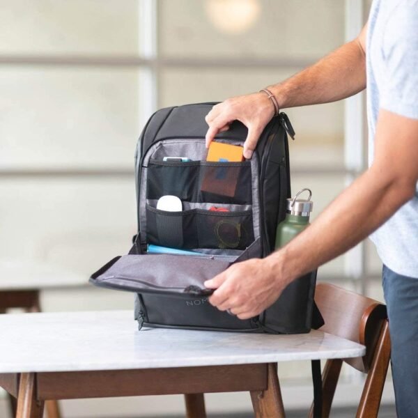 NOMATIC Travel Pack - 20L Water Resistant Laptop Bag - TSA-Ready Expandable Black Backpack - Image 6