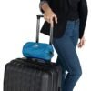 BlueHills Ultra Compact Travel Blanket in Portable Case Premium Soft Large Airplane Blanket Flight Essentials for Car Plane Train Hotel Layover Peacock Teal C004 - Image 6