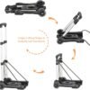 Hivexagon Folding Luggage Cart 88lbs Load Capacity Compact Lightweight and Durable Aluminum Alloy Travel Trolley for Luggage, Personal, Travel, Moving and Office Use - Image 4
