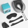 ALLJOY Travel Neck Pillow for Sleeping-Prevents Head Forward,100% Pure Memory Foam Travel Pillow with Eye Mask, Adjustable Clasp, and Seat Strap - Comfort Travel Kit for Airplane, Train, Car - Image 8