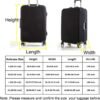 lasenersm 1 Piece Polyester Luggage Cover Protector Travel Luggage Elastic Cover Washable Suitcase Cover Luggage Sleeve Fits 22-25 Inch Luggage, Black, Size M - Image 5