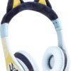 eKids Bluey Bluetooth Headphones for Kids, Wireless Headphones with Microphone includes Aux Cord, Volume Reduced Kids Foldable Headphones for School, Home, or Travel