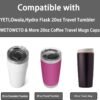 ‎Crochet Water Bottle Holder Compatible with YETI,Owala,Hydro Flask 20oz Travel Tumbler,Water Bottle Carrier Bag for SUNWILL/JENVIO/WETOWETO/HASLE OUTFITTERS and More 20oz Travel Coffee Mugs - Image 3