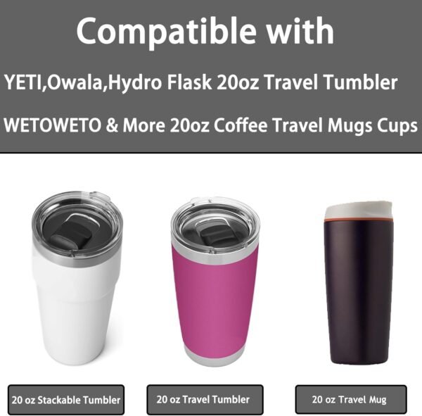 ‎Crochet Water Bottle Holder Compatible with YETI,Owala,Hydro Flask 20oz Travel Tumbler,Water Bottle Carrier Bag for SUNWILL/JENVIO/WETOWETO/HASLE OUTFITTERS and More 20oz Travel Coffee Mugs - Image 3
