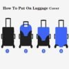Travel Luggage Cover Suitcase Cover Protector Washable Carry On Luggage Covers Fits 19-32 Inch Luggage - Image 3