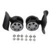 1 Pair Luggage Wheels Repalcement, Silent Double Row Wheel Suitcase Swivels Casters Repair Universal Outdoor Caster Repairing Parts for Trolley Travel Customs Box Accessories - Image 4