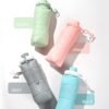Collapsible Water Bottle, Silicone Foldable Water Bottles For Travel, Easy-To-Carry Design And Compact Size, BPA Free, 20 oz (Green) - Image 5