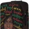 Black Woman Luggage Covers African American Woman Girl Colorful Hair with Positive Words Brown Suitcase Cover Protector Washable Travel Luggage Sleeves or Covers Fits Suitcase 18-21 Inch - Image 2