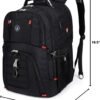 SHRRADOO Extra Large 52L Travel Laptop Backpack with USB Charging Port, College High School Backpack Airline Approved Business Work Bag Fit 17 Inch Laptops for Men Women,Black - Image 8