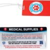 Medical Equipment Luggage Tag, Medical Equipment ID Identification Luggage Tag Medical Alert Bag Tag Travel Supplies (2.1" X 4.5", Diabetic - Red) - Image 2