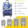 TRAVEL KIN Thickened Luggage Cover ，Washable Travel Gear Cover，18/24/28/32 Inch Suitcase Spandex Protective Cover (L(25"-28" luggage), Starry Night) - Image 6