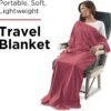 SAGEFINDS Airplane Travel Blanket | Compact Throw Blanket for Camping and Hiking | Converts into a Pillow | Travel Gift | Soft Jersey Knit | Fits in Backpack | Attaches to Luggage | Travel Essential - Image 2