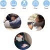 Neck Pillow Travel Pillow Neck Pillow Airplane Neck Pillow Airplane Travel Neck Pillows for Airplanes Memory Foam Neck Pillow Comfortable and Breathable Washable Grey with Earplugs Eye Mask - Image 5