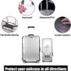 3 Pieces Clear Luggage Covers PVC Suitcase Cover Thicken Protectors Waterproof Cover for Luggage (20"+24"+28") - Image 3