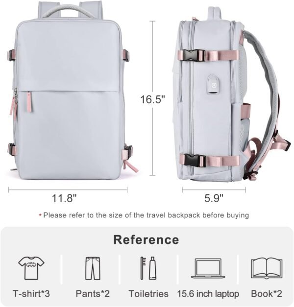 coofay Travel Backpack For Women Airline Approved Carry On Backpack Flight Approved Waterproof Sports Luggage Backpack Casual Daypack Small Hiking Backpack - Image 2