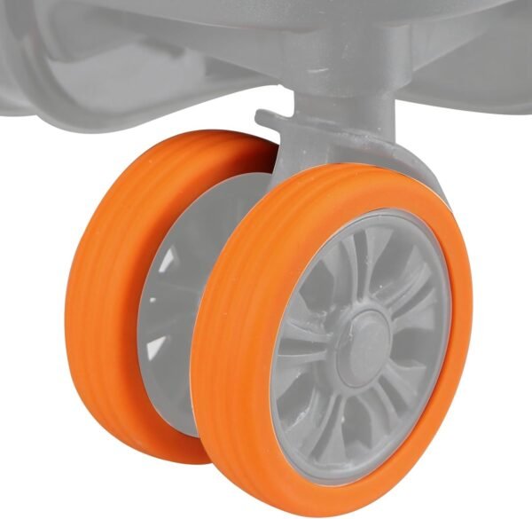 ZhaoCo Luggage Wheel Covers 8Pack Carry on Luggage Wheel Protective Covers for Most 8-Spinner Wheels Travel Luggage Cover (Orange)