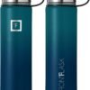 IRON °FLASK Camping & Hiking Hydration Flask, Wide Mouth, 3 Straw Lids, Stainless Steel Outdoor Water Bottle, Double Walled, Insulated Thermos, Metal Canteen - Dark Night, 22 Oz - Image 3