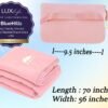 BlueHills Travel Blanket Pillow Compact Lightweight Pocket Size Airplane Traveling Essential Flight Trip Throw in Bag Portable Case Plane Accessory Pink L02 - Image 3