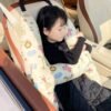 SIQITECHNO Car Travel Pillow for Kids Adults Soft Neck Pillow for Long Journey&Road Trip Washable Breathable Head and Body Support Pillow Car Seat Pillow Car Aircraft Travel Pillow Travel Accessories - Image 2