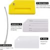 7 Pack Silicone Luggage Tag Baggage Handbag Travel Suitcase Tags with Name ID Card Perfect to Quickly Spot Luggage Suitcase (Yellow） - Image 4
