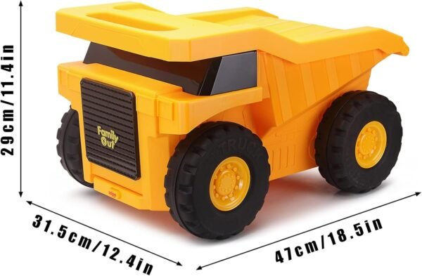 Monster Truck Design Kids Travel Suitcase Toddler Luggage With Wheels (Yellow) - Image 2