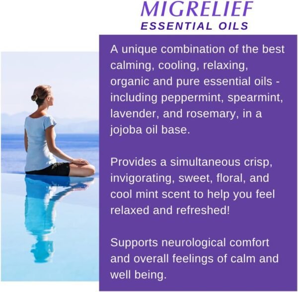MigreLief Comfort Stick, Migraine and Headache Essential Oil Roll-On - Peppermint Lavender - 10ml - Image 4