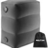 Maliton Inflatable Travel Foot Rest Pillow, Airplane Bed for Kids, Car Foot Leg Rest Pillow, Adjustable Height for Airplane, Car, Train, Home, Office(Dark Grey, 1 Pack)