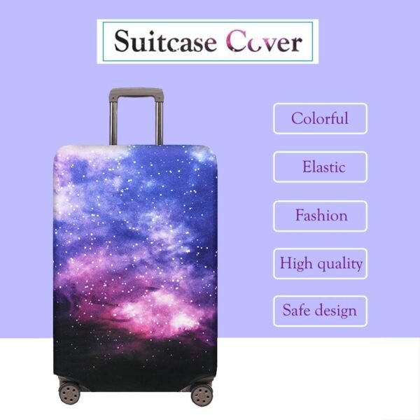 TRAVELKIN Travel Elastic Spandex Suitcase Protector Case, 18/24/28/32 Inch Suitcase Protective Cover, Thickened and Washable Luggage Cover (S(18"-21" luggage), Nebula) - Image 7