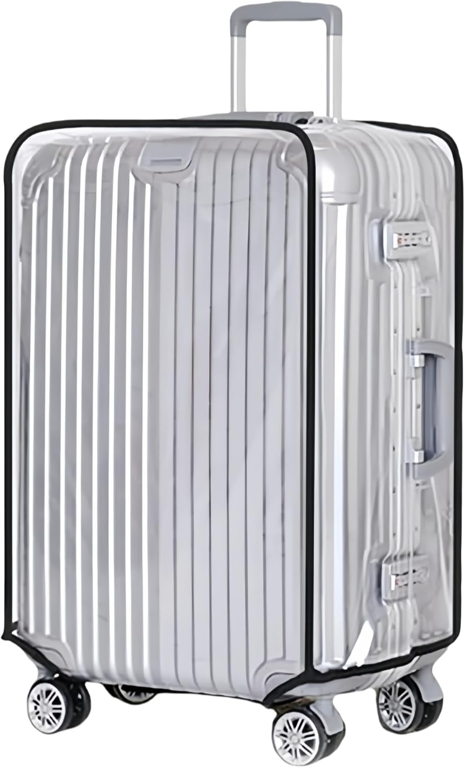 Suitcase Cover Protectors Clear PVC Luggage Cover for Wheeled Suitcase Waterproof Travel Suitcase Cover (20" (13.8" L x 9.1" W x 20.9" H)) - Image 2