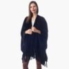 Travel Scarf for Women Airplane, Cozy Fleece Travel Wrap with Fringes, Perfect as a Travel Shawl or Office Blanket, Lightweight and Warm, Makes a Great Gift for Mom - Black - Image 6