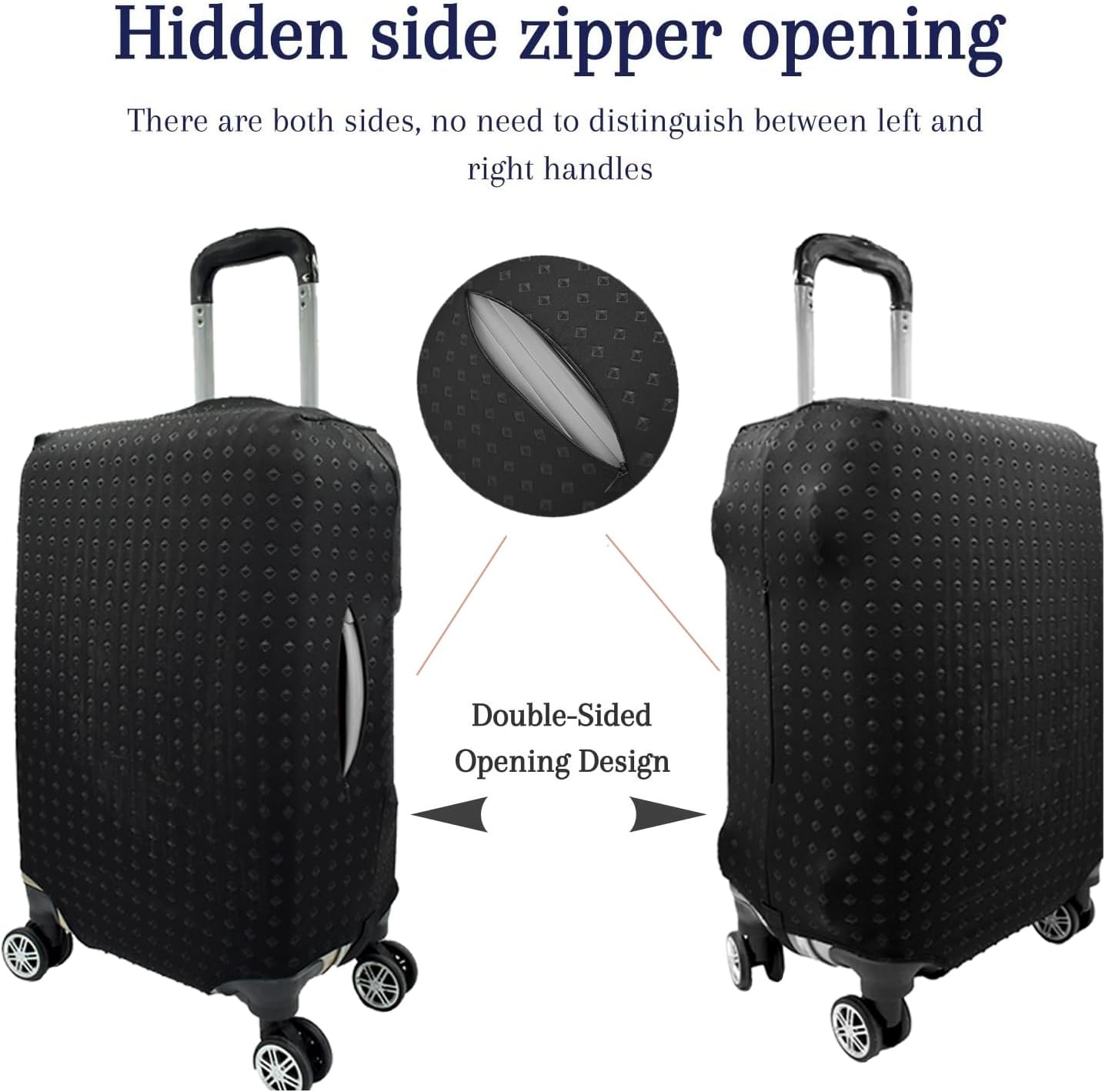 Luggage Cover, Protective Washable Suitcase Cover - Travel Elastic Spandex Suitcase Protector Fits 19 to 20 Inch Black - Image 4