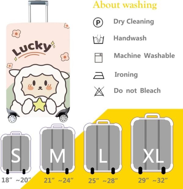 Thickened Luggage Cover18/24/28/32 Inch High Elastic Travel Suitcase Sleeve Spandex Protective Cover (Lucky, L(25'-28" luggage)) - Image 6