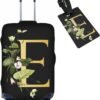 Decorative E Suitcase Protectors Elastic Washable Luggage Covers With Concealed Zippers For 18-32 Inch Luggage (Size S: Fits 18-21 Inch)
