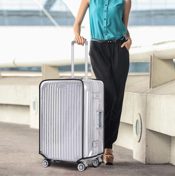 FF1 Luggage Protector Suitcase Cover PVC Bag Dust Proof Travel Suitcase Fits Most 26" - Image 8