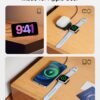 2 in1 Wireless Charger Stand Compatible with MagSafe, Compact Travel Essentials, Ultra Portable Fast Charging Station for iPhone 16 15 14 13 12, Wireless Charging Pad for Apple Watch & Airpods Pro. - Image 4
