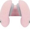 Noise-Canceling Travel Neck Pillow with 25 dB Noise Reduction, All-Round Neck Support, Suitable for Office, Home and Travel(Pink, Small Size)