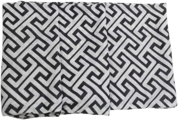 Shop Infinity Scarf with Zipper Pocket - Travel Scarf with Hidden Pockets for Women - Greek Key Pattern Scarves - Image 6