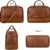 BAOSHA Vegan Leather Large Travel Duffel Tote Bag Carry On Weekender Overnight Bag With Shoe Compartment HB-38 - Image 4