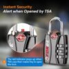 Forge Luggage Locks TSA Approved Black 1 Lock, Small Combination Lock with Zinc Alloy Body, Open Alert, Easy Read Dials, for Travel Suitcase, Bag, Backpack, Lockers. - Image 3