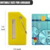 7 Pack Silicone Luggage Tag Baggage Handbag Travel Suitcase Tags with Name ID Card Perfect to Quickly Spot Luggage Suitcase (Yellow） - Image 3