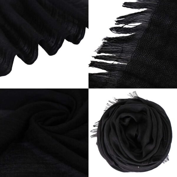 LMVERNA Women Summer Scarf Large Long Line Beach Shawl Lightweight with Fringed Headscarf Gauze Shawl and Wrap - Image 4