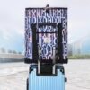 Travel Tote Bags with Trolley Sleeve Expandable Extra Oxford Duffel Bag with Wheels Lightweight Foldable Suitcase - Image 9