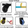 8PCS Luggage Wheels Covers Luggage Wheel Silent Protector Covers Silicone Suitcases Wheel Protector Covers for most Luggage Wheel Suitcases or Office Chair Caster-4, Orange - Image 3