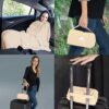 BlueHills Ultra Compact Travel Blanket Pillow for Airplane Traveling Essential Long Flight Trip Throw in Bag Portable Case Large Plane Accessories Beige - C007 - Image 2