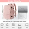 Travel Backpack for Women, Flight Approved Carry On Backpack with USB Charging Hole, Lightweight Travel Bag, Waterproof Causal Bookbag for College, Travel, Work - Image 6