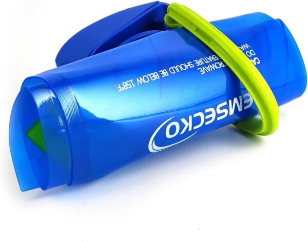 Collapsible Water Bottle - 700ml Foldable BPA-Free Durable Carabiner Reusable Flexible Storage Bag for Fish Bait, Milk Powder, and Nuts, Ideal for Hiking, Camping, and Travel - Image 3